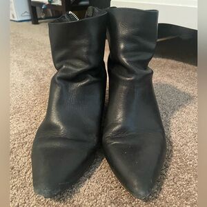 Steve Madden Sleek Black Zipper Boots - pointed toe booties